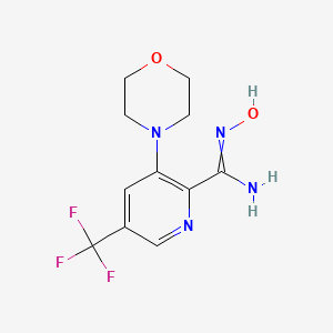 molecular formula C11H13F3N4O2 B1414508 N-Hydroxy-3-morpholino-5-(trifluoromethyl)-pyridine-2-carboxamidine CAS No. 1924322-36-0