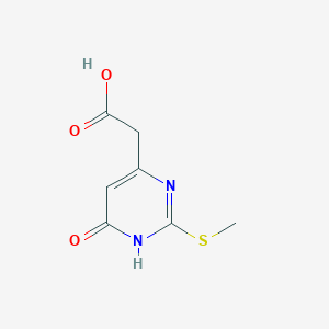 molecular formula C7H8N2O3S B1414512 [2-(Methylthio)-6-oxo-1,6-dihydropyrimidin-4-yl]acetic acid CAS No. 1170224-11-9