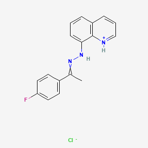 molecular formula C17H15ClFN3 B1414517 N-[1-(4-fluorophenyl)ethylideneamino]quinolin-1-ium-8-amine;chloride CAS No. 477762-45-1