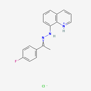 8-{2-[(E)-1-(4-fluorophenyl)ethylidene]hydrazino}quinolinium chloride