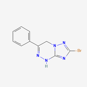 molecular formula C10H8BrN5 B1414518 [1,2,4]Triazolo[5,1-c][1,2,4]triazine, 7-bromo-4,6-dihydro-3-phenyl- CAS No. 1416918-74-5