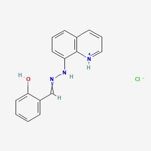 8-{2-[(E)-(2-hydroxyphenyl)methylidene]hydrazino}quinolinium chloride
