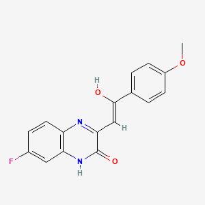 7-Fluoro-3-[2-(4-methoxy-phenyl)-2-oxo-ethylidene]-3,4-dihydro-1H-quinoxalin-2-one