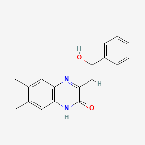 molecular formula C18H16N2O2 B1414527 6,7-Dimethyl-3-(2-oxo-2-phenyl-ethylidene)-3,4-dihydro-1H-quinoxalin-2-one CAS No. 273196-04-6