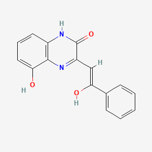 molecular formula C16H12N2O3 B1414529 5-Hydroxy-3-(2-oxo-2-phenyl-ethylidene)-3,4-dihydro-1H-quinoxalin-2-one CAS No. 1380572-27-9
