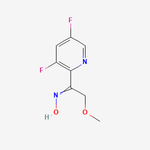 molecular formula C8H8F2N2O2 B1414530 (E)-1-(3,5-difluoropyridin-2-yl)-2-methoxyethanone oxime CAS No. 1075757-31-1