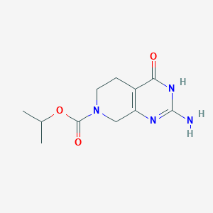 molecular formula C11H16N4O3 B1414532 Isopropyl 2-amino-4-hydroxy-5,8-dihydropyrido[3,4-d]pyrimidine-7(6H)-carboxylate CAS No. 1706429-83-5
