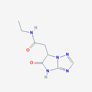 molecular formula C8H11N5O2 B1414538 N-ethyl-2-(5-oxo-5,6-dihydro-4H-imidazo[1,2-b][1,2,4]triazol-6-yl)acetamide CAS No. 1428139-47-2