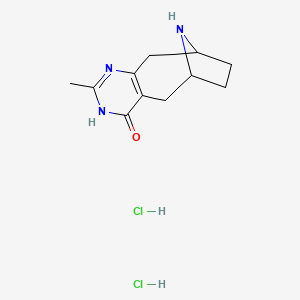 molecular formula C11H17Cl2N3O B1414539 5-Methyl-4,6,13-triaza-tricyclo[8.2.1.0*3,8*]trideca-3,5,7-trien-7-oldihydrochloride CAS No. 1229626-84-9