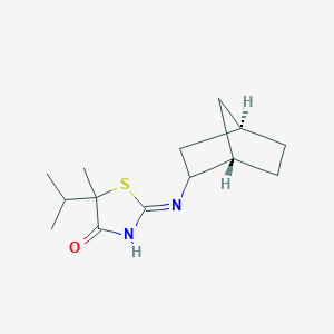 molecular formula C14H22N2OS B1414541 2-((1S,4R)-bicyclo[2.2.1]heptan-2-ylamino)-5-isopropyl-5-methylthiazol-4(5H)-one CAS No. 870708-16-0