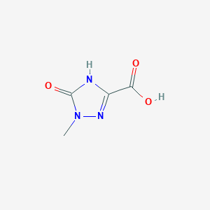 molecular formula C4H5N3O3 B1414542 5-Hydroxy-1-methyl-1H-1,2,4-triazole-3-carboxylic acid CAS No. 1368716-21-5