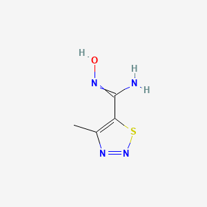 molecular formula C4H6N4OS B1414545 Cc1nnsc1C(=N)NO CAS No. 939999-94-7