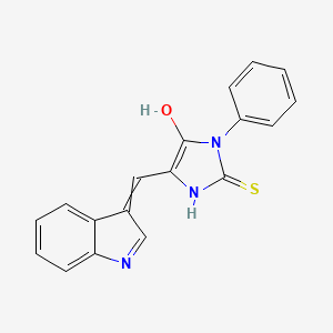 (Z)-2-Thioxo-3-phenyl-5-(1H-indole-3-ylmethylene)imidazolidine-4-one