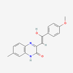 3-[2-(4-Methoxy-phenyl)-2-oxo-ethylidene]-7-methyl-3,4-dihydro-1H-quinoxalin-2-one