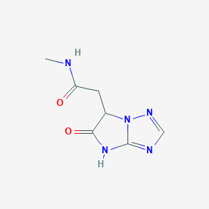 molecular formula C7H9N5O2 B1414553 N-methyl-2-(5-oxo-5,6-dihydro-4H-imidazo[1,2-b][1,2,4]triazol-6-yl)acetamide CAS No. 1428139-10-9