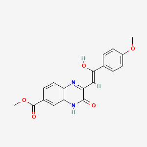 2-[2-(4-Methoxy-phenyl)-2-oxo-ethylidene]-3-oxo-1,2,3,4-tetrahydro-quinoxaline-6-carboxylic acid methyl ester