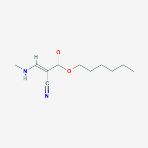 molecular formula C11H18N2O2 B14145662 Hexyl 3-(methylamino)-2-cyanoacrylate CAS No. 89268-96-2