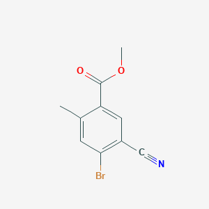 molecular formula C10H8BrNO2 B1414567 Methyl 4-bromo-5-cyano-2-methylbenzoate CAS No. 1804907-10-5