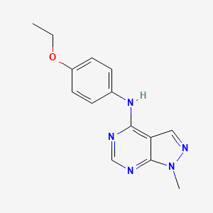 molecular formula C14H15N5O B14145718 N-(4-ethoxyphenyl)-1-methylpyrazolo[3,4-d]pyrimidin-4-amine CAS No. 361986-69-8