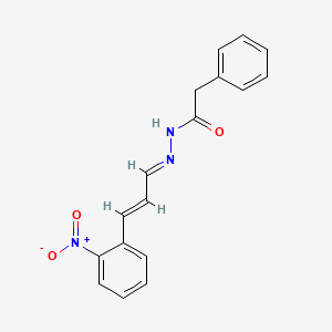 molecular formula C17H15N3O3 B14145719 N'-[(1E,2E)-3-(2-nitrophenyl)prop-2-en-1-ylidene]-2-phenylacetohydrazide 