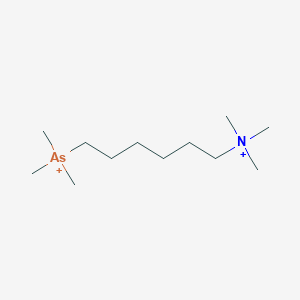 molecular formula C12H30AsN+2 B14145743 Trimethyl[6-(trimethylazaniumyl)hexyl]arsanium CAS No. 89062-22-6