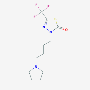 molecular formula C11H16F3N3OS B14145823 3-[4-(Pyrrolidin-1-yl)butyl]-5-(trifluoromethyl)-1,3,4-thiadiazol-2(3H)-one CAS No. 88977-02-0