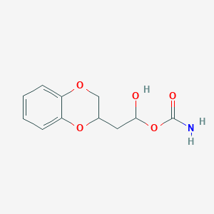 molecular formula C11H13NO5 B14145829 Carbamic acid, 2-(1,4-benzodioxan-2-yl)-2-hydroxyethyl ester CAS No. 3655-28-5