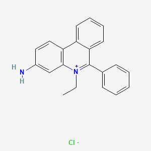 molecular formula C21H19ClN2 B14145832 Phenanthridinium, 3-amino-5-ethyl-6-phenyl-, chloride CAS No. 74920-69-7