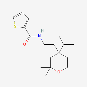 molecular formula C17H27NO2S B14145860 N-[2-(2,2-dimethyl-4-propan-2-yloxan-4-yl)ethyl]thiophene-2-carboxamide CAS No. 858762-51-3