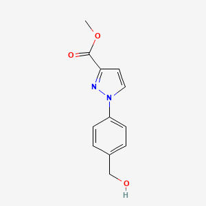 molecular formula C12H12N2O3 B1414588 methyl 1-[4-(hydroxymethyl)phenyl]-1H-pyrazole-3-carboxylate CAS No. 2197061-60-0