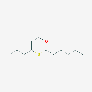 molecular formula C12H24OS B14145897 2-Pentyl-4-propyl-1,3-oxathiane CAS No. 59323-81-8