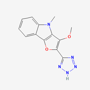molecular formula C13H11N5O2 B14145904 3-Methoxy-4-methyl-2-(2H-tetrazol-5-yl)-4H-furo[3,2-b]indole CAS No. 89224-72-6