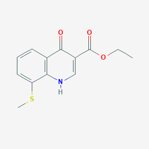 molecular formula C13H13NO3S B14145929 Ethyl 1,4-dihydro-8-(methylthio)-4-oxo-3-quinolinecarboxylate CAS No. 132664-51-8