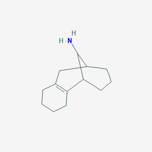 molecular formula C13H21N B14145945 1,2,3,4,5,6,7,8,9,10-Decahydro-5,9-methanobenzo[8]annulen-11-amine CAS No. 46259-19-2
