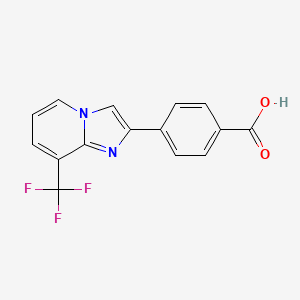 molecular formula C15H9F3N2O2 B1414597 4-[8-(Trifluoromethyl)imidazo[1,2-a]pyridin-2-yl]benzoic acid CAS No. 2197062-06-7