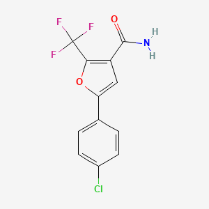 molecular formula C12H7ClF3NO2 B1414598 5-(4-Chlorophenyl)-2-(trifluoromethyl)-3-furamide CAS No. 2197053-72-6