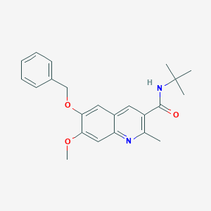 molecular formula C23H26N2O3 B1414599 6-Benzyloxy-7-methoxy-2-methylquinoline-3-carboxylic acid tert-butylamide CAS No. 1426814-28-9