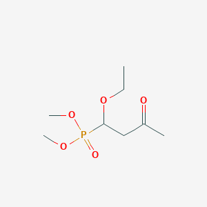 molecular formula C8H17O5P B14146004 Dimethyl (1-ethoxy-3-oxobutyl)phosphonate CAS No. 88972-22-9