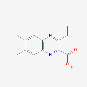 molecular formula C13H14N2O2 B1414601 3-Ethyl-6,7-dimethylquinoxaline-2-carboxylic acid CAS No. 2197063-27-5