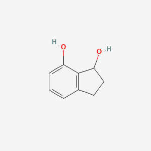 molecular formula C9H10O2 B14146012 2,3-dihydro-1H-indene-1,7-diol CAS No. 38005-83-3