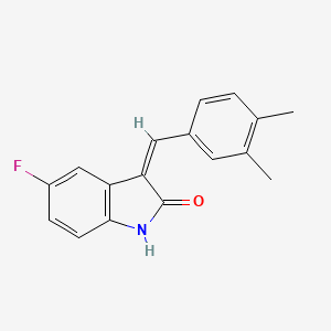 molecular formula C17H14FNO B1414603 3-(3,4-Dimethylbenzylidene)-5-fluoro-1,3-dihydro-2H-indol-2-one CAS No. 2197064-27-8