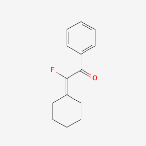molecular formula C14H15FO B14146045 2-Cyclohexylidene-2-fluoro-1-phenyl-ethanone CAS No. 495418-37-6