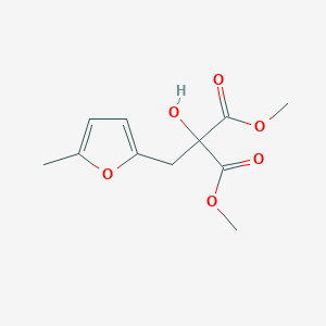 molecular formula C11H14O6 B14146047 Dimethyl 2-hydroxy-2-[(5-methyl-2-furyl)methyl]malonate CAS No. 89215-47-4