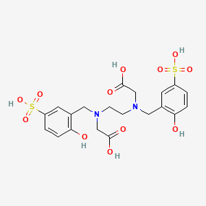 molecular formula C20H24N2O12S2 B14146080 n,n'-Bis(2-hydroxy-5-sulfobenzyl)ethylenediamine-n,n'-diacetic acid CAS No. 3625-86-3