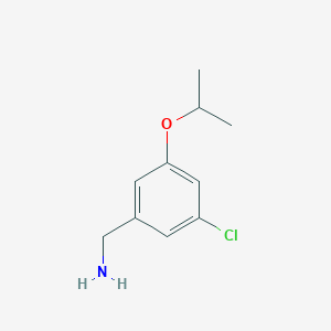 molecular formula C10H14ClNO B1414611 [3-Chloro-5-(propan-2-yloxy)phenyl]methanamine CAS No. 1860512-28-2