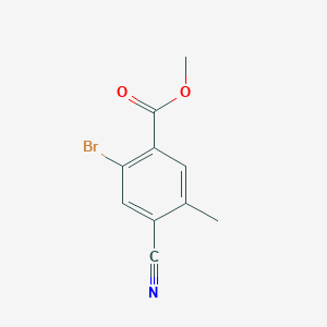 molecular formula C10H8BrNO2 B1414612 Methyl 2-bromo-4-cyano-5-methylbenzoate CAS No. 1805487-88-0
