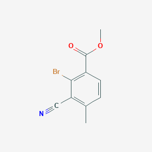 molecular formula C10H8BrNO2 B1414615 Methyl 2-bromo-3-cyano-4-methylbenzoate CAS No. 1805487-82-4