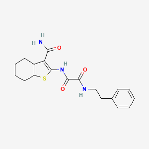 molecular formula C19H21N3O3S B14146155 N-(3-carbamoyl-4,5,6,7-tetrahydro-1-benzothiophen-2-yl)-N'-(2-phenylethyl)ethanediamide CAS No. 904511-56-4