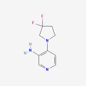 molecular formula C9H11F2N3 B1414616 4-(3,3-二氟吡咯烷-1-基)-吡啶-3-胺 CAS No. 1936537-23-3