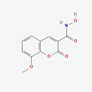 molecular formula C11H9NO5 B14146167 N-Hydroxy-8-methoxy-2-oxo-2H-1-benzopyran-3-carboxamide CAS No. 89228-61-5